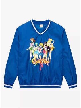 NWT Pretty Guardian Sailor Moon Sailor Guardians V-Neck Windbreaker With Pockets